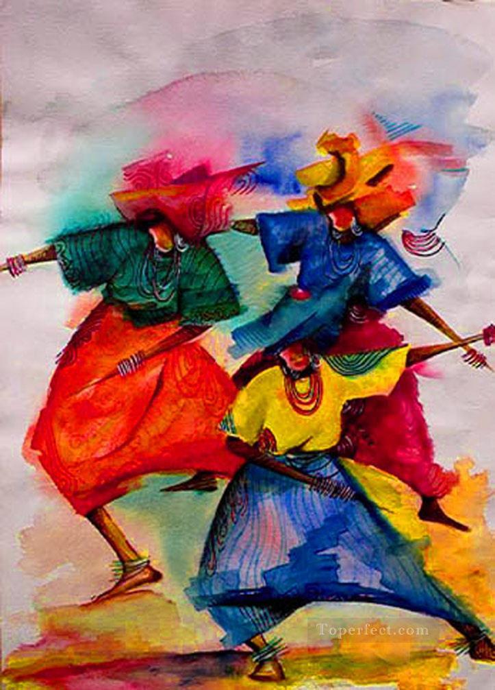 dance gouache African Oil Paintings